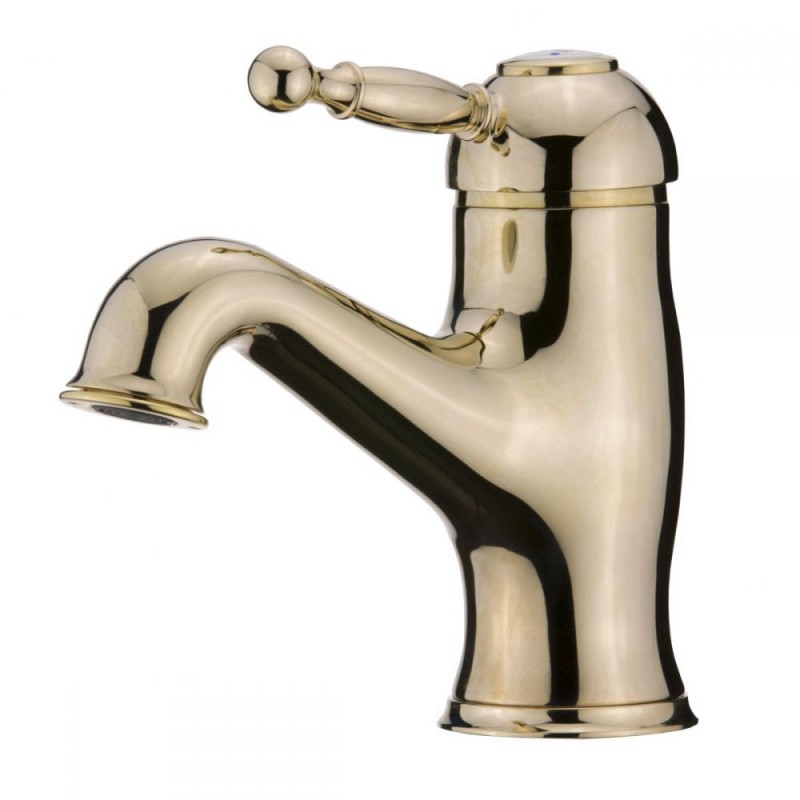 Смеситель для раковины Devit Charlestone однорычажный с донным клапаном золото CN60051037G