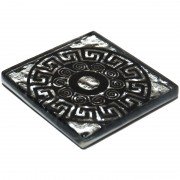 Декор напольный Grand Kerama Греция рифленый 6,6х6,6 см стекло платина 016787