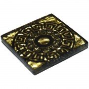 Декор напольный Grand Kerama Греция рифленый 6,6х6,6 см стекло золото 016791