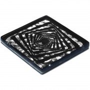 Декор напольный Grand Kerama Квадрат рифленый 6,6х6,6 см стекло платина 016784