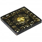 Декор напольный Grand Kerama Византия рифленый 6,6х6,6 см стекло золото 016783