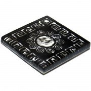 Декор напольный Grand Kerama Византия рифленый 6,6х6,6 см стекло платина 016789