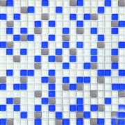 Мозаика Grand Kerama микс 30х30 см белый/голубой/платина 466 003172