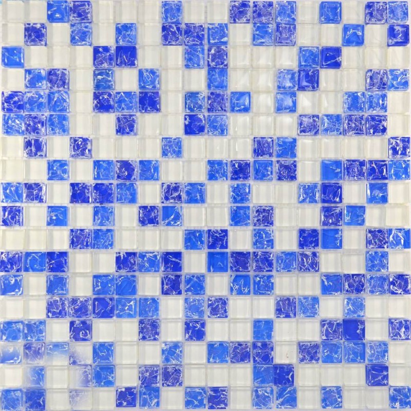 Мозаика Grand Kerama микс 30х30 см белый/синий/голубой колотый 450 003168