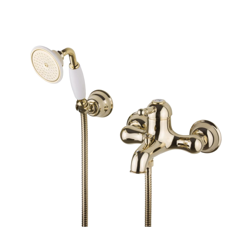 Змішувач для ванної Devit Charlestone одноважільний з ручним душем золото CN60012137G