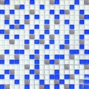 Мозаика Grand Kerama микс 30х30 см белый/голубой/платина 466 003172