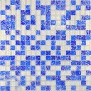 Мозаика Grand Kerama микс 30х30 см белый/синий/голубой колотый 450 003168