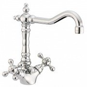 Змішувач для раковини Devit Charlestone двовентильний з донним клапаном хром CN60052219