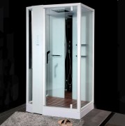 Гидромассажный паровой бокс Devit Soul 120х90 см с правым открытием профиль белый/прозрачное стекло FEN8912WR