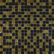 Мозаика Grand Kerama микс 30х30 см черный/золото рифленое/золото 912 016717