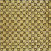 Мозаика Grand Kerama шахматка 30х30 см золотой песок/золото рельеф 443 016725