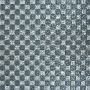 Мозаика Grand Kerama шахматка 30х30 см серый/платина рельеф 647 016726