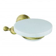 Мыльница для ванной Devit Charlestone подвесная белый/бронза 8022142B