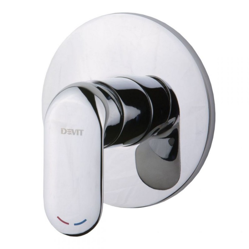 Змішувач для душу Devit Soul прихованого монтажу одноважільний хром 11817149