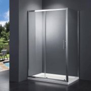 Душовий куточок прямокутний Dusel Premium Series A-515 1200x800x1900 мм профіль хром/скло тоноване