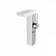 Смеситель для раковины GRB Kala однорычажный с каскадным изливом хром/белый 60523600