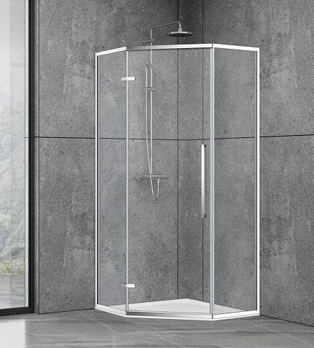 Душевая кабина пятиугольная Dusel Deluxe Series DL197 1000x1000x1900 мм профиль хром/стекло прозрачное DL197H Chrome