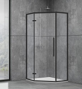 Душевая кабина пятиугольная Dusel Deluxe Series 1000x1000x1900 мм профиль черный матовый/стекло прозрачное DL197HB 100 Black Matt