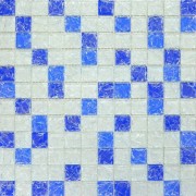 Мозаика Grand Kerama микс 30х30 см белый/голубой/синий колотый 803 052308