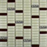 Мозаика Grand Kerama микс 30х30 см охра/коричневый/платина рельефная 1085 016769