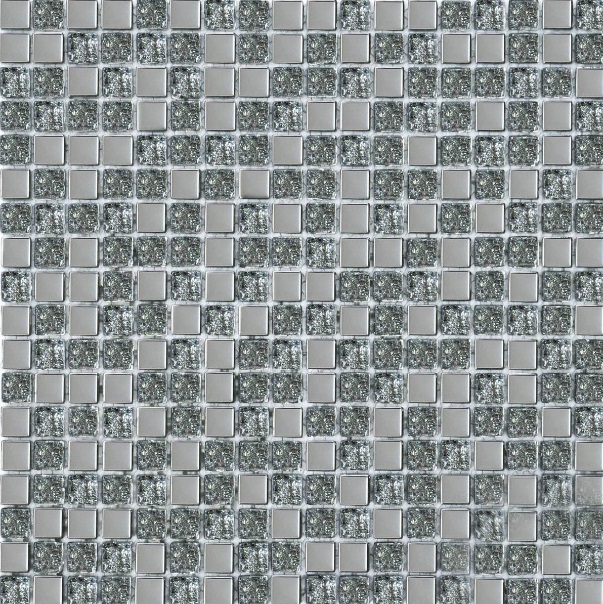 Мозаїка Grand Kerama мікс 30х30 см платина/платина колота 1079 016766