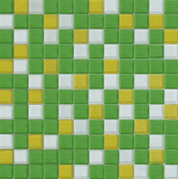 Мозаїка Grand Kerama мікс 30х30 см зелений/білий/жовтий 804 052307