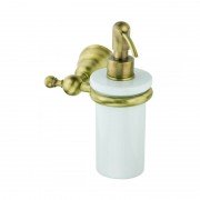 Дозатор для жидкого мыла Devit Charlestone с держателем белый/бронза 8024142B