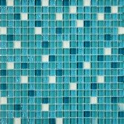 Мозаика Grand Kerama микс 30х30 см тифани/бирюза/белый матовый 2082 052303
