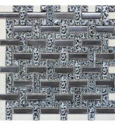 Мозаика Grand Kerama Плетенка 30х30 см платина/платина рельеф 1082 016777