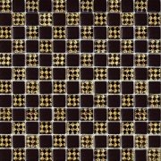 Мозаика Grand Kerama шахматка 30х30 см шоколад/ромб золото 806 052304