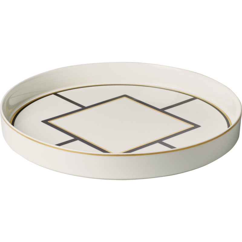Поднос Villeroy & Boch MetroChic Gifts 33 см белый/золото/черный 10-4483-6072