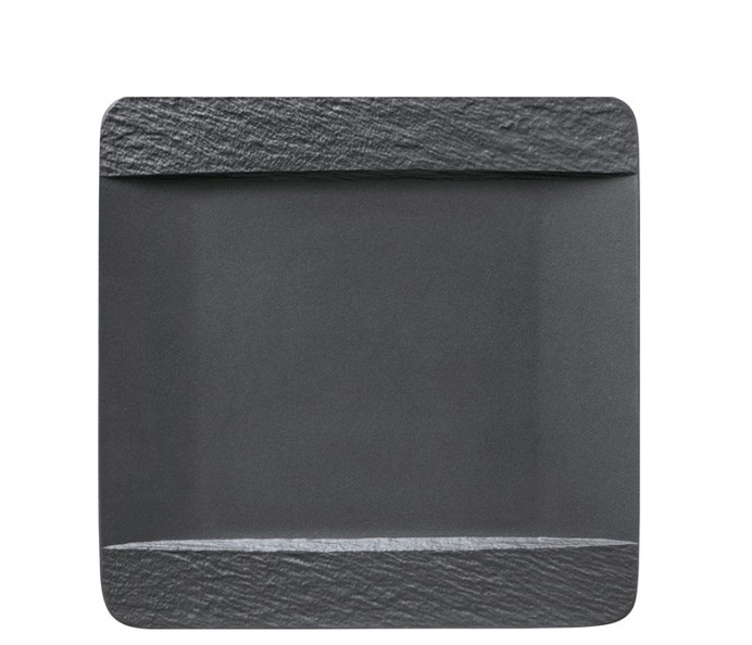 Тарелка квадратная Villeroy & Boch The Rock 28х28 см премиум фарфор черный 16-4074-2610