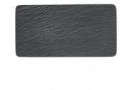 Тарілка прямокутна Villeroy & Boch The Rock 35х18 см преміум фарфор чорний 16-4074-2281