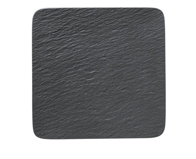 Тарелка квадратная Villeroy & Boch The Rock 32,5х32,5 см премиум фарфор черный 16-4074-2680