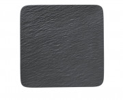 Тарелка квадратная Villeroy & Boch The Rock 32,5х32,5 см премиум фарфор черный 16-4074-2680