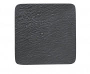 Тарелка квадратная Villeroy & Boch The Rock 32,5х32,5 см премиум фарфор черный 16-4074-2680