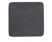 Тарілка квадратна Villeroy & Boch The Rock 32,5х32,5 см преміум фарфор чорний 16-4074-2680