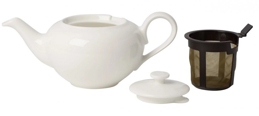 Чайник с крышкой и фильтром Villeroy & Boch Stella Hotel 400 мл премиум фарфор белый 16-3272-0630