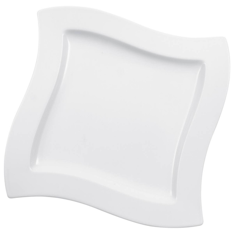 Плоска квадратна тарілка Villeroy & Boch NewWave 27х27 см преміум фарфор білий 10-2525-2619