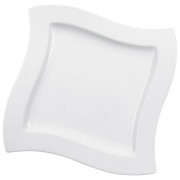 Плоская квадратная тарелка Villeroy & Boch NewWave 27х27 см премиум фарфор белый 10-2525-2619