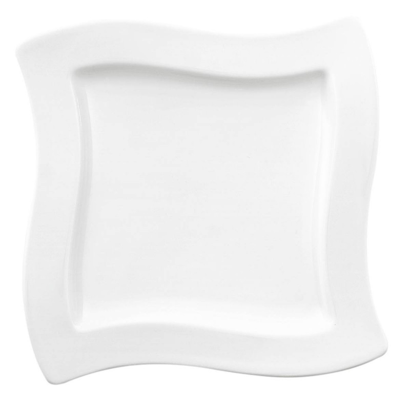 Плоская квадратная тарелка Villeroy & Boch NewWave 24х24 см премиум фарфор белый 10-2525-2647