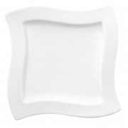 Плоская квадратная тарелка Villeroy & Boch NewWave 24х24 см премиум фарфор белый 10-2525-2647