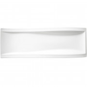 Плоска прямокутна тарілка для закусок Villeroy & Boch NewWave 42х15 см преміум фарфор білий 10-2525-2596