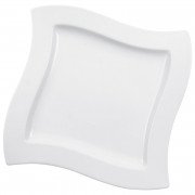 Плоска квадратна тарілка Villeroy & Boch NewWave 27х27 см преміум фарфор білий 10-2525-2619