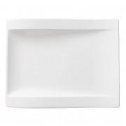 Плоская прямоугольная тарелка Villeroy & Boch NewWave 26х20 см премиум фарфор белый 10-2525-2646