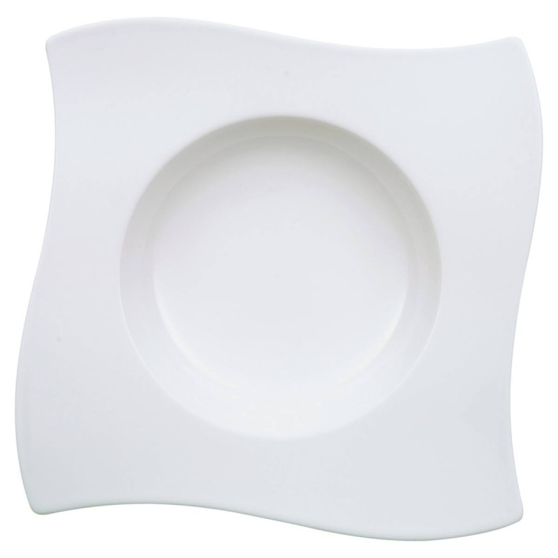 Тарілка квадратна глибока Villeroy & Boch NewWave 24х24 см преміум фарфор білий 10-2525-2709
