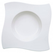 Тарелка квадратная глубокая Villeroy & Boch NewWave 24х24 см премиум фарфор белый 10-2525-2709