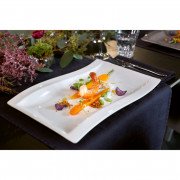 Тарілка плоска прямокутна Villeroy & Boch NewWave 37х25 см преміум фарфор білий 10-2525-2697