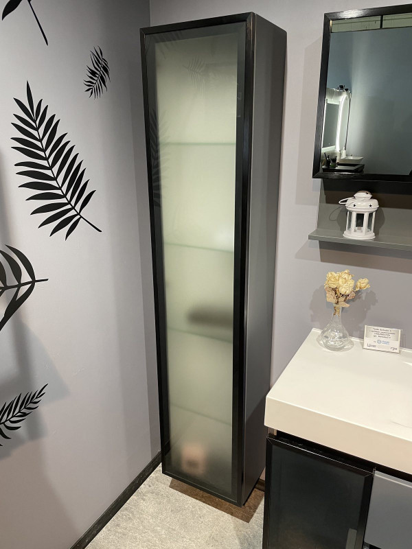 Пенал для ванної Fancy Marble Barbados 38х28 см підвісний МДФ сірий ПBarbados3С