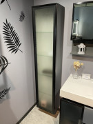 Пенал для ванной Fancy Marble Barbados 38х28 см подвесной МДФ серый ПBarbados3С